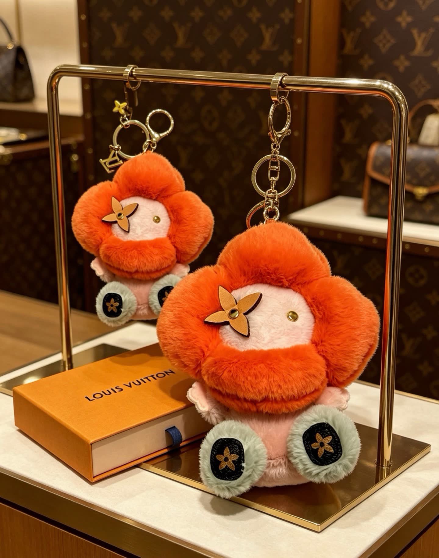 Louis Vuitton Flower Charm Keychain